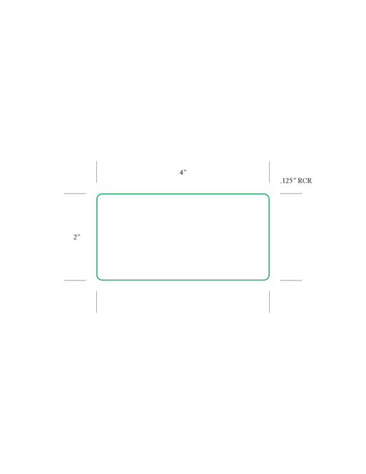 4" x 2" Thermal Transfer Labels, Perforated TH42-1P, 3" Core, 8" OD - 3,000 Labels/Roll, Case of 4 Rolls (12,000 Labels)