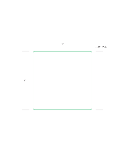 Lone Star 4" x 4" Thermal Transfer Labels, Continuous (No Perf) TH44-1, 3" Core, 8" OD - 1,500 Labels/Roll, Case of 4 Rolls (6,000 Labels)