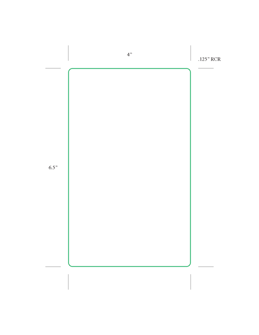 4" x 6.5" Direct Thermal Labels, Perforated DT465-1P, 3" Core, 8" OD - 900 Labels/Roll, Case of 4 Rolls (3,600 Labels)
