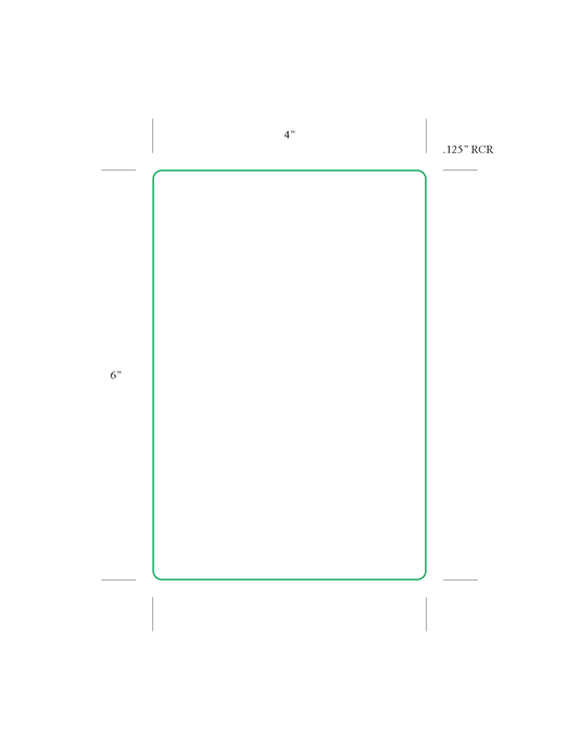 4" x 6" Thermal Transfer Labels, Perforated TH46-1P, 3" Core, 8" OD - 1,000 Labels/Roll, Case of 4 Rolls (4,000 Labels)
