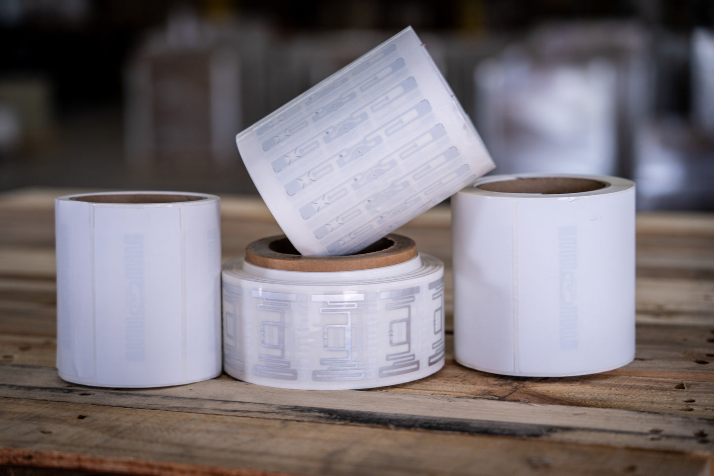 4" x 2" RFID Labels - Thermal Transfer, Perforated, EOS430 Chip, 3" Core, 8" OD - 2,500 Labels/Roll, Case of 4 Rolls (10,000 Labels)