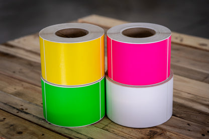Lone Star 4" x 6" Thermal Transfer Labels, Perforated TH46-1P(color code), Tinted, 3" Core, 8" OD - 1,000 Labels/Roll, Case of 4 Rolls (4,000 Labels)